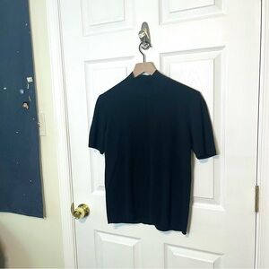 ✧･ﾟblack short sleeve mockneck